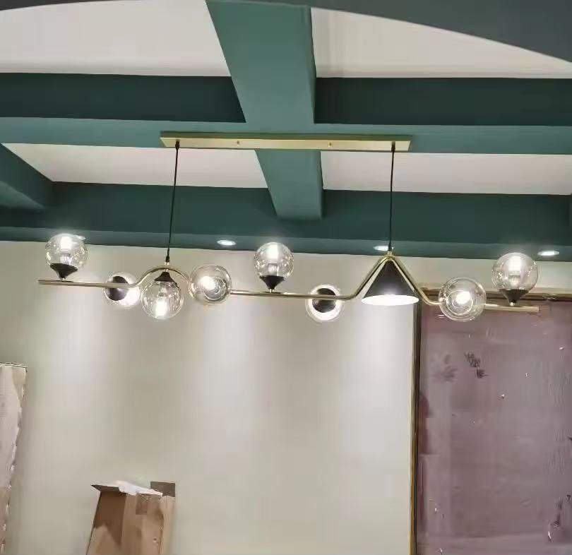 Customer photo review of WOMO Linear Glass Globe Chandelier-WM2257