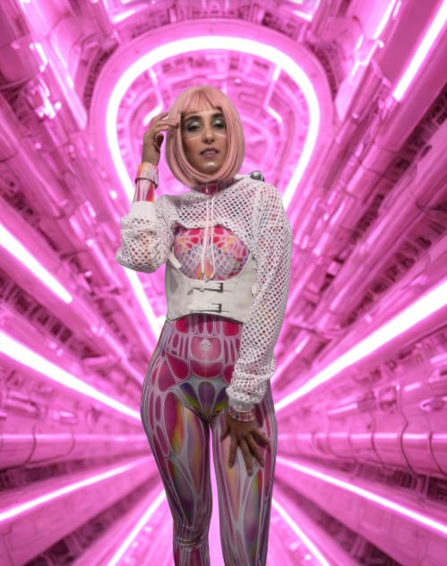 Customer photo review of Pink Morph Costume