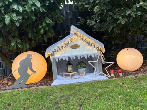 Customer photo review of Gartenstecker Skifahrer