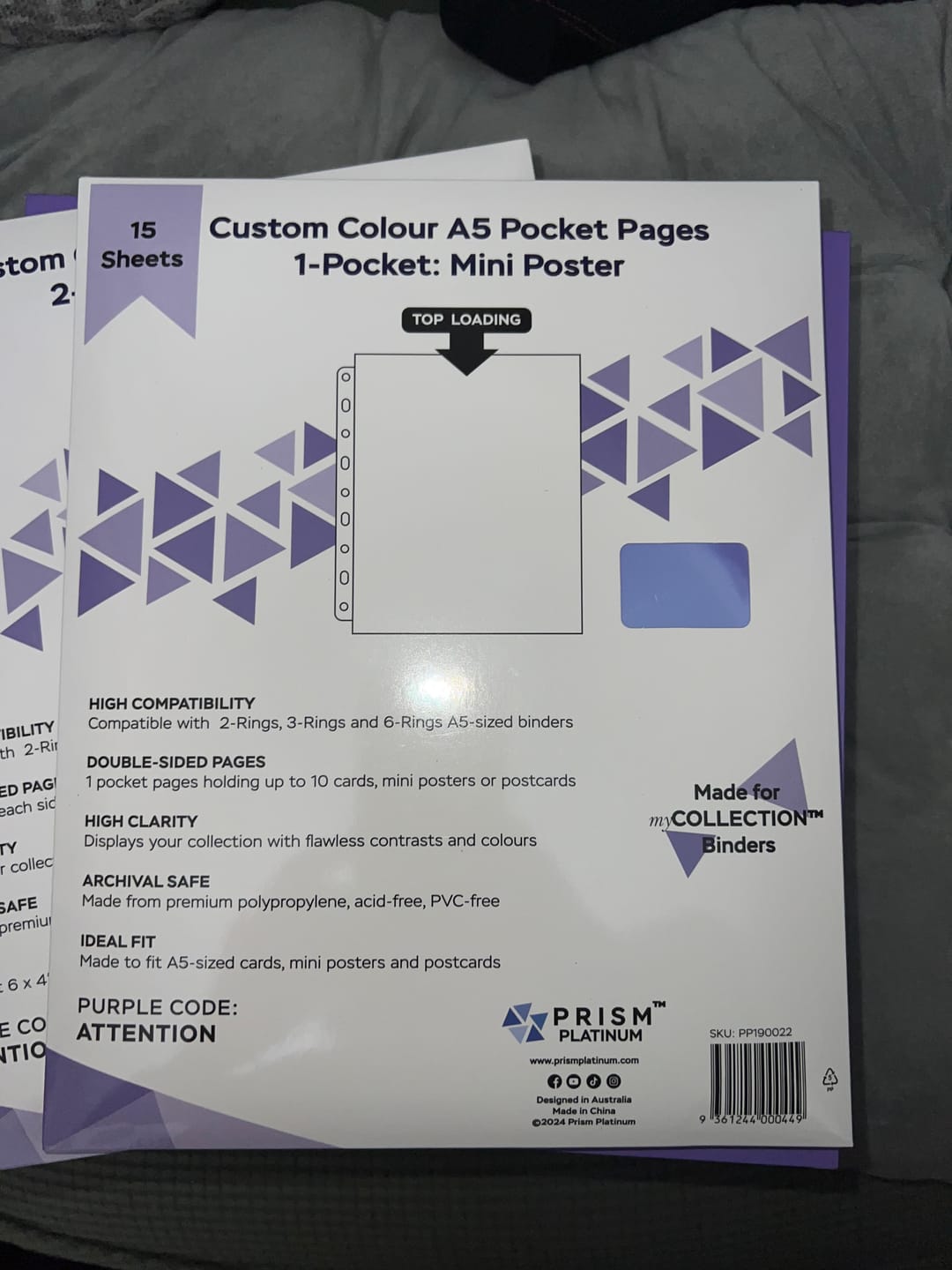 Customer photo review of Custom A5 1-Pocket Pages - Mini Poster - Colored