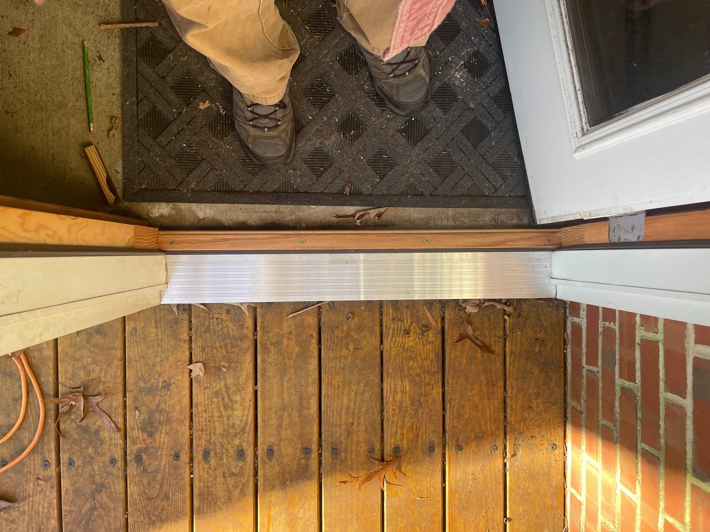 Customer photo review of 36" x 6" Inswing Threshold