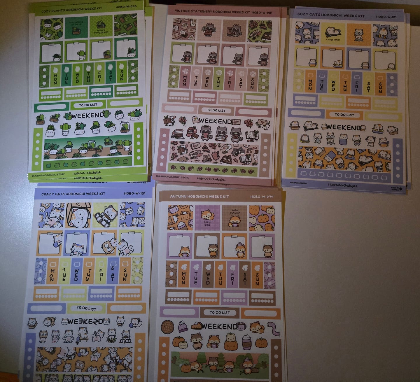 Customer photo review of Cozy Cats Theme Hobonichi Weeks Kit
