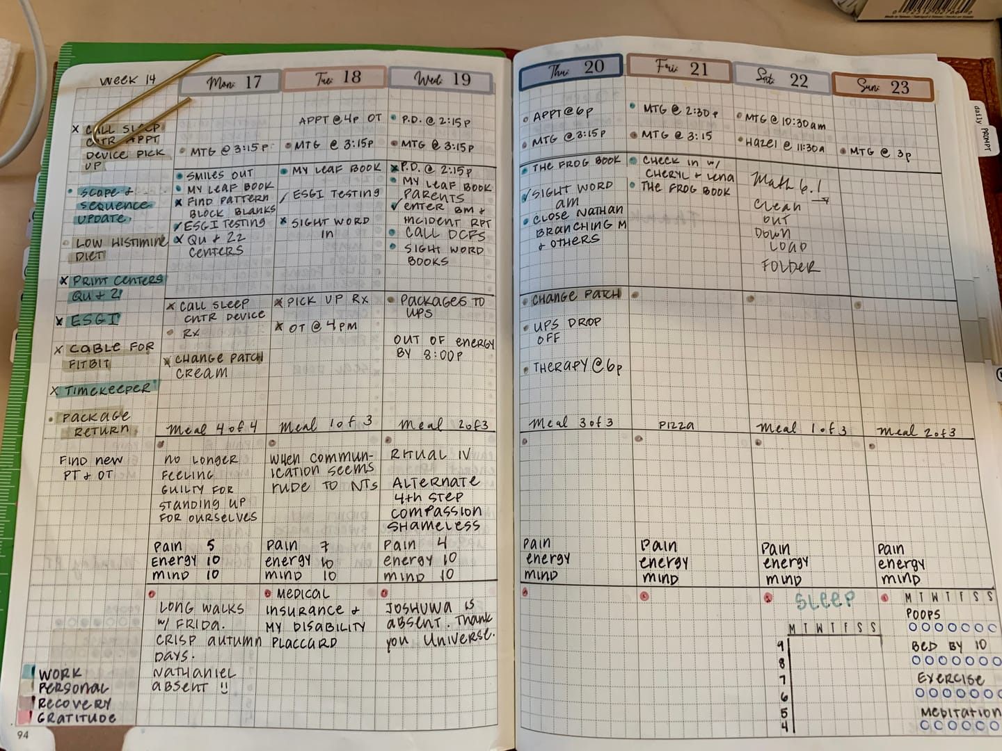 Customer photo review of A5 Undated Weekly Planner v.3 | 2025 Edition | All-in-One | Unstacked Weekends