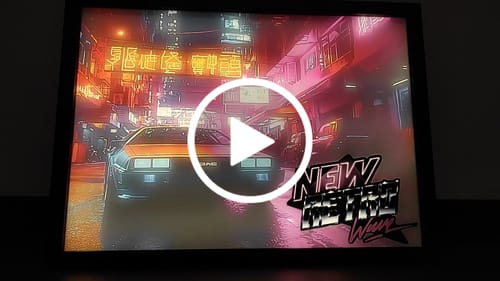 Customer video review of Custom LED Light Painting | Anime & Art Gifts Photo Frames Wall Art