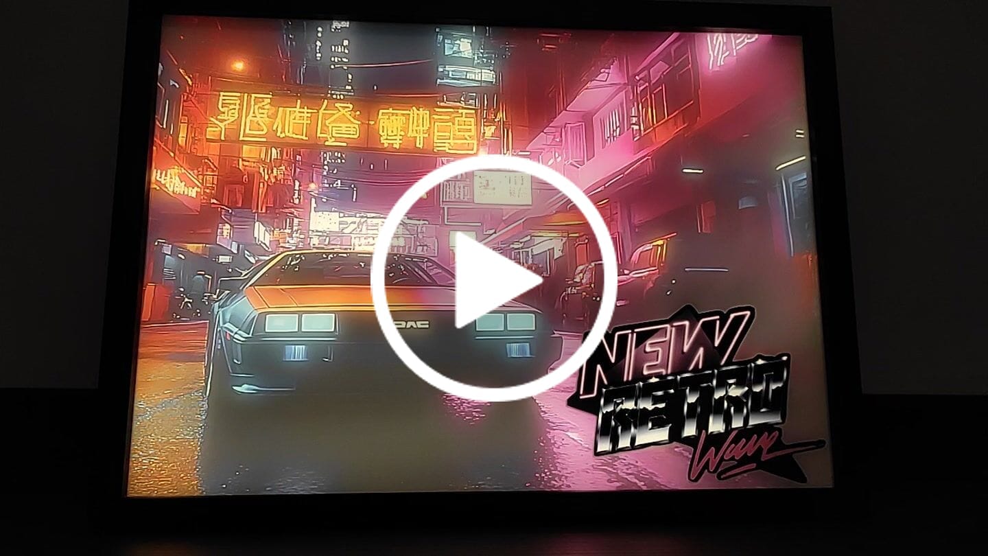 Customer video review of Custom LED Light Painting | Anime & Art Gifts Photo Frames Wall Art