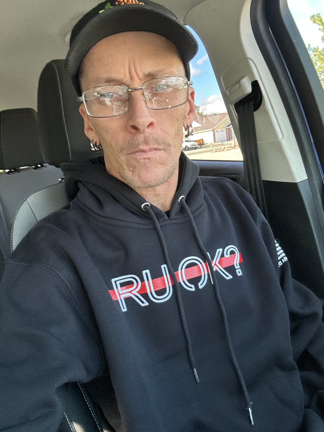 Customer photo review of Stigma Breaking Hoodie- Red Line