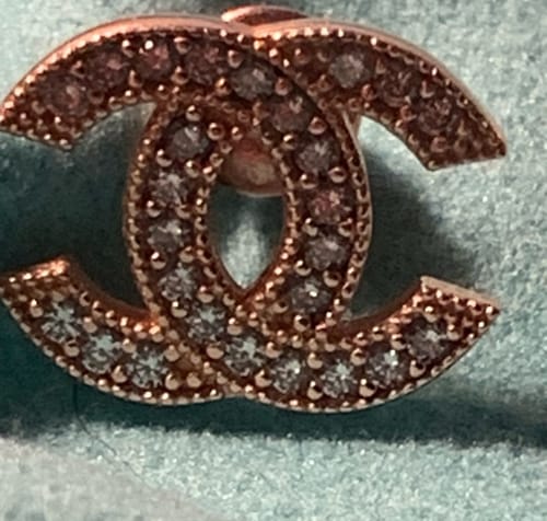 Customer photo review of Women's CC Design Silver Earrings Delicate Gemstone Studs