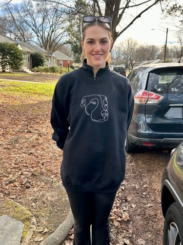 Customer photo review of Custom Embroidered Sweatshirt