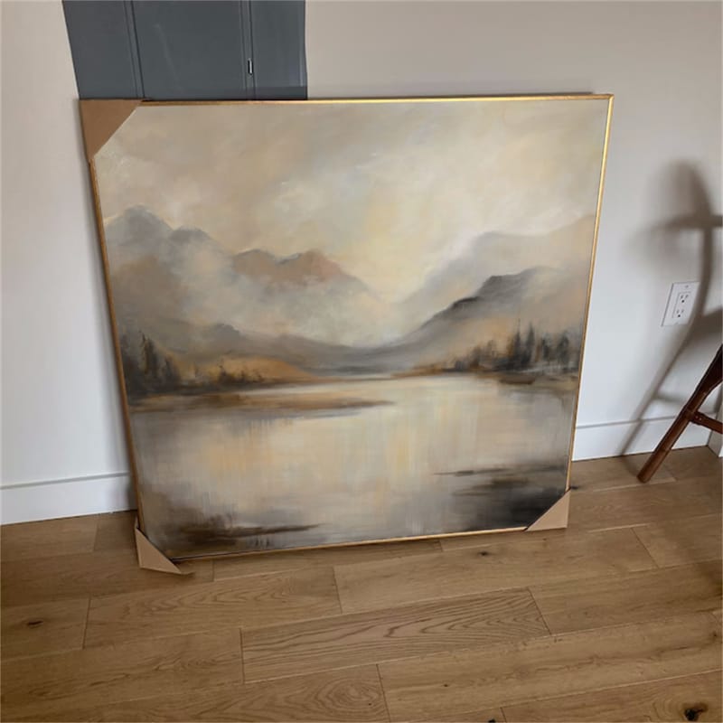 Customer photo review of Abstract Mountain Canvas Art #MO020