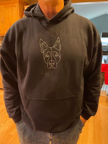 Customer photo review of Custom Embroidered Hoodie