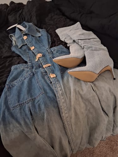 Customer photo review of Ruffle Hem Fishtail Midi Skirts