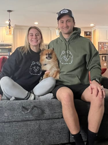 Customer photo review of Custom Embroidered Sweatshirt