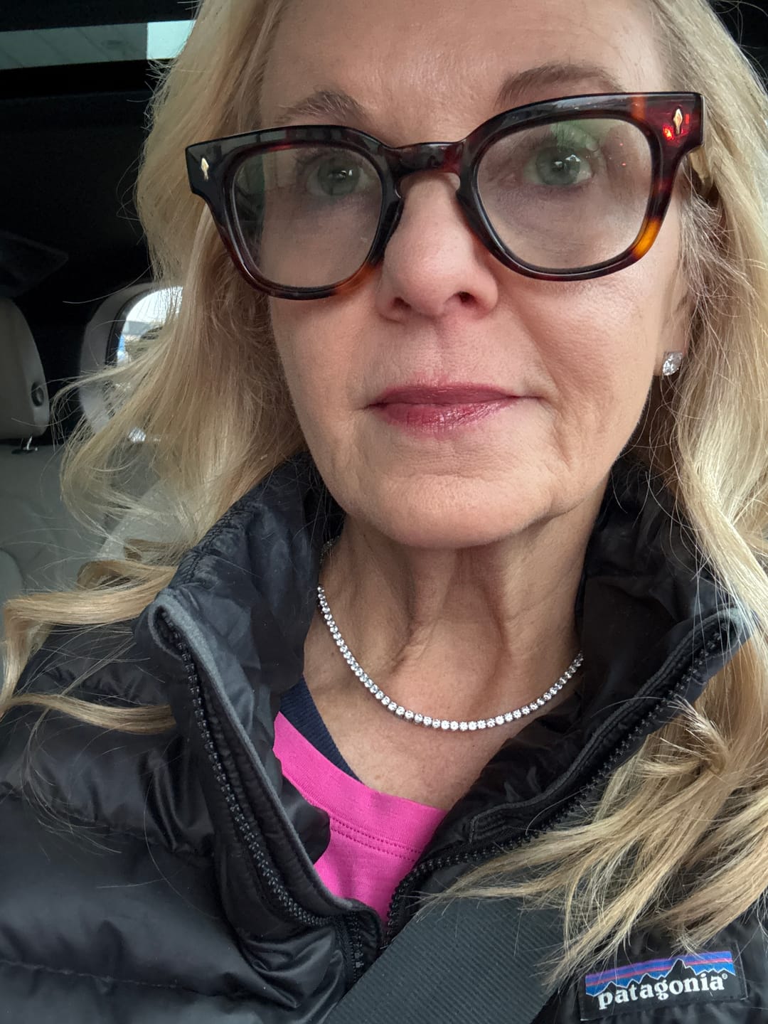 Customer photo review of Luxe Tennis Necklace