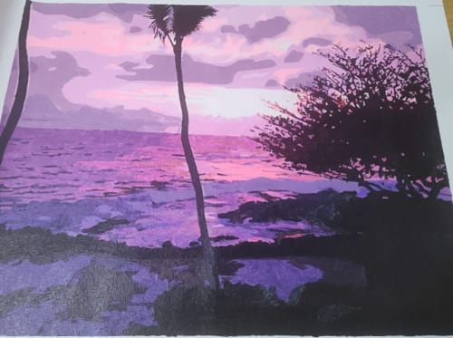 Customer photo review of Custom Landscape Paint By Numbers