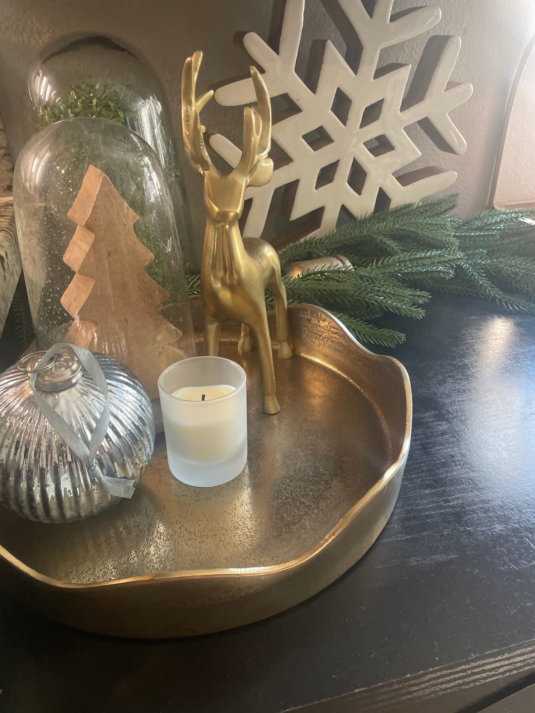 Customer photo review of Gold Iron Scalloped Tray