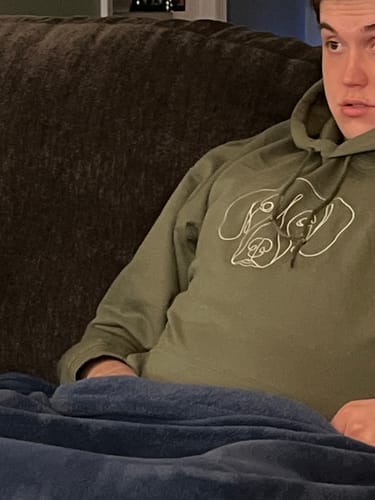 Customer photo review of Custom Embroidered Hoodie