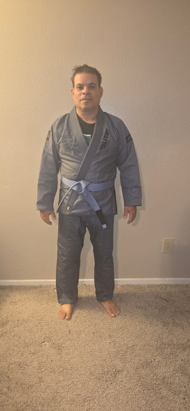Customer photo review of Core Gray Brazilian Jiu Jitsu Mens BJJ Gi