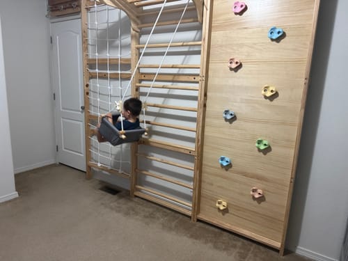 Customer photo review of Indoor Baby Swing Seat | Soft Cotton Toddler Hammock for All Swingsets (Frame Not Included)