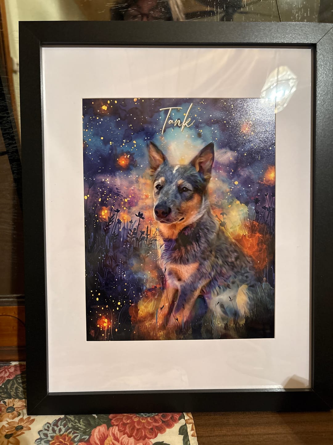Customer photo review of Pet Portrait Wall Art - The Celestial