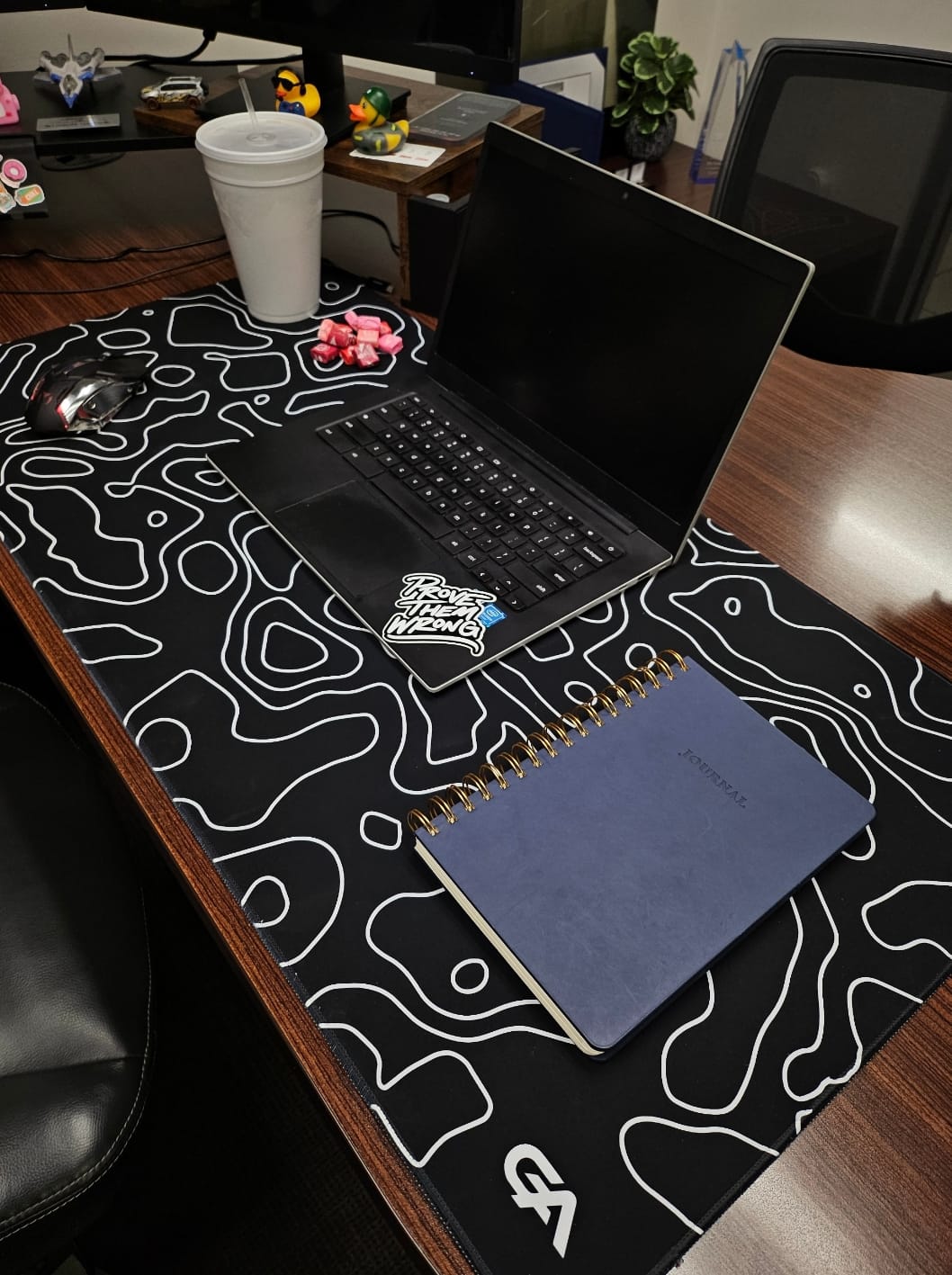 Customer photo review of Black Topo Mousepad