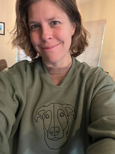 Customer photo review of Custom Embroidered Sweatshirt