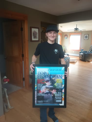 Customer photo review of Custom Fishing Magazine Cover, Personalized Fishing Gifts for Men, Fly Fishing Gifts for Him, Fishing Dad Gift, Angler Funny Fisherman Gift