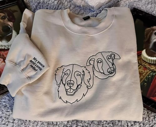 Customer photo review of Custom Embroidered Sweatshirt