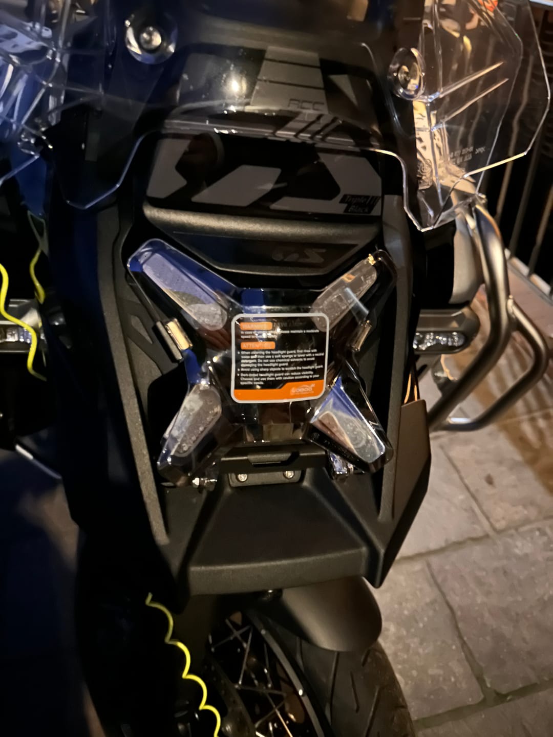 Customer photo review of LOBOO Transparent Headlight Guard for BMW R1300GS Adventure (2024-)