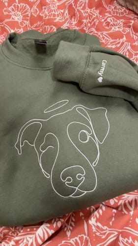 Customer photo review of Custom Embroidered Sweatshirt