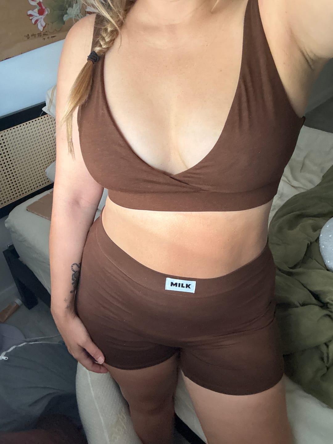 Customer photo review of Sleep Shorts