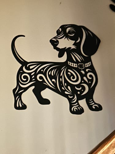 Customer photo review of Dachshund Portrait Sign