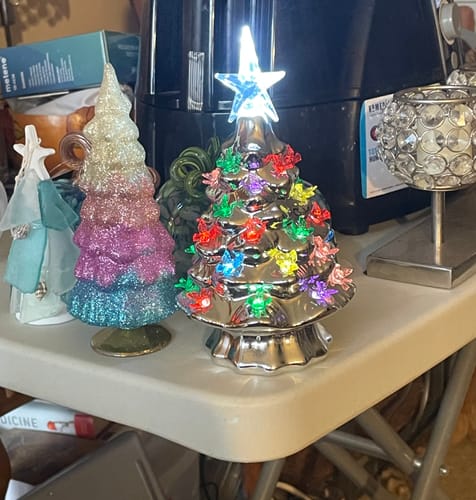 Customer photo review of Glitter Ombre Glass Trees
