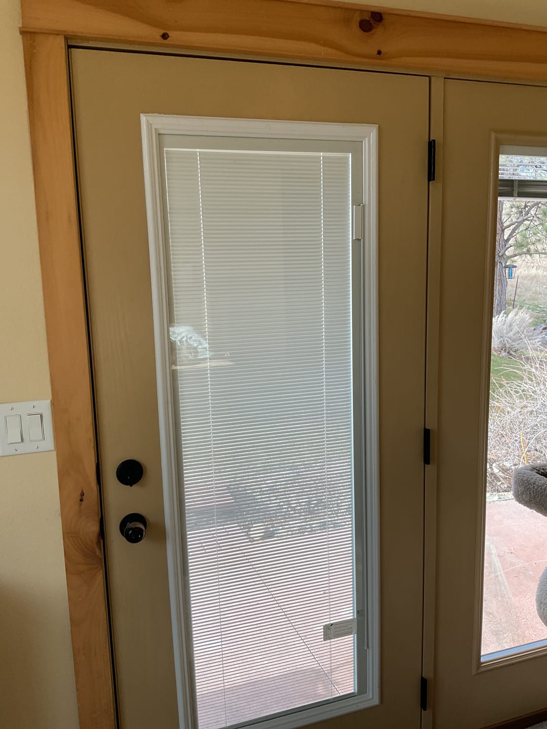 Customer photo review of Raise & Lower Blinds Glass and Frame Kit (Full Lite)