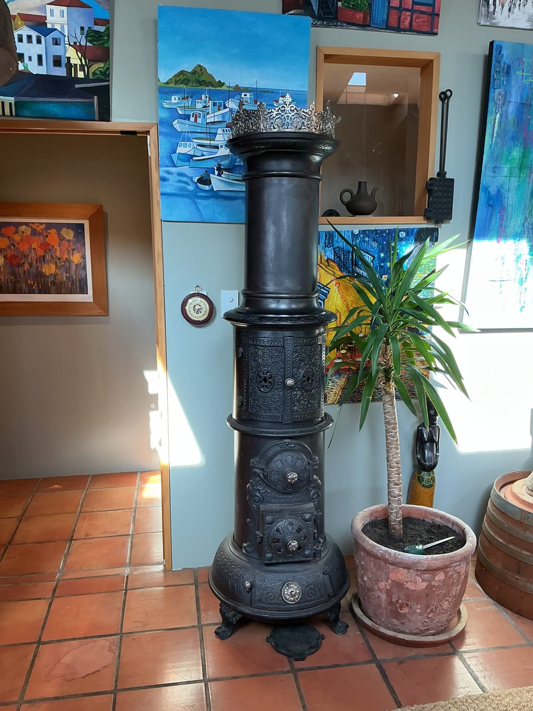 Customer photo review of Mahogany & Brass 140mm  Barometer