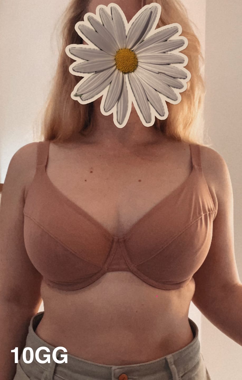 Customer photo review of BUSTY BASICS PLUNGE BRA - ROSEWOOD