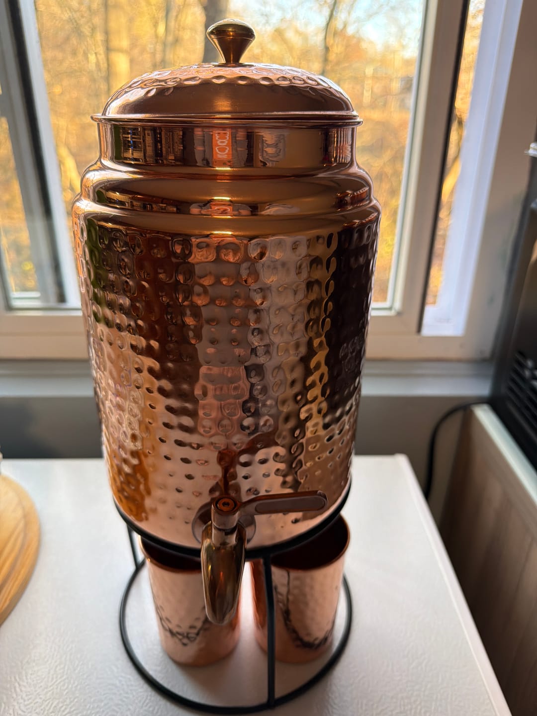 Customer photo review of 5L Pure Copper Water Dispenser with 100ml Cups & Stand