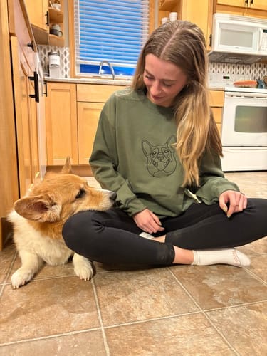 Customer photo review of Custom Embroidered Sweatshirt
