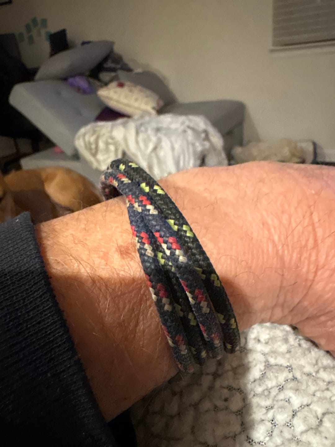 Customer photo review of Paracord Bracelet Magnetic Black Neon