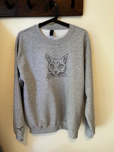 Customer photo review of Custom Embroidered Sweatshirt