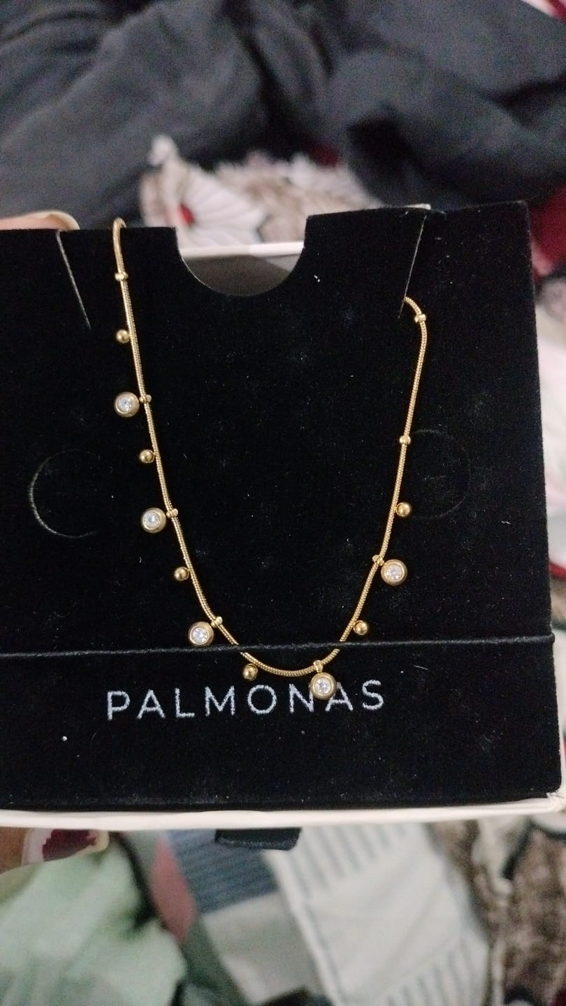 Customer photo review of Shimmering Diamond Chain Necklace
