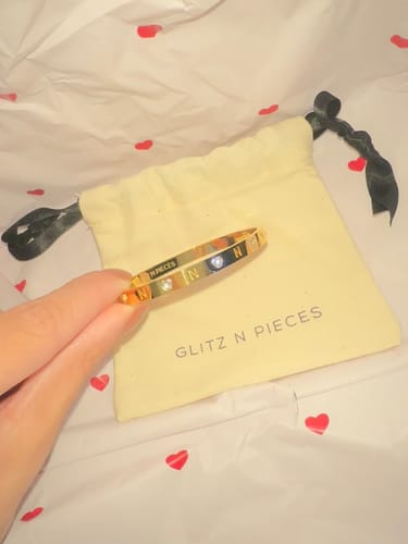 Customer photo review of Custom Classic Initial Bracelet - Gold