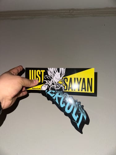Customer photo review of JUST SAIYAN SLAP STICKER