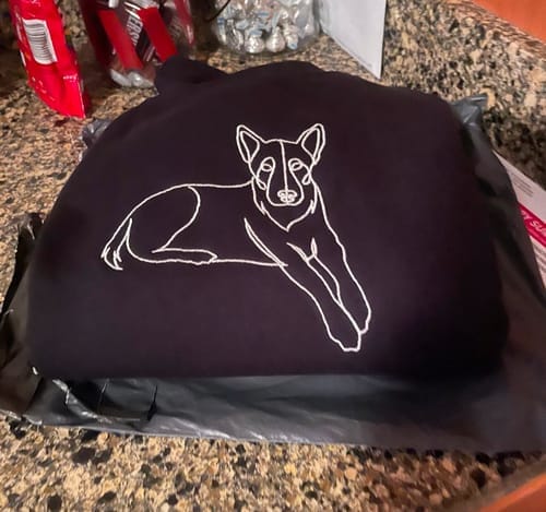 Customer photo review of Custom Embroidered Sweatshirt
