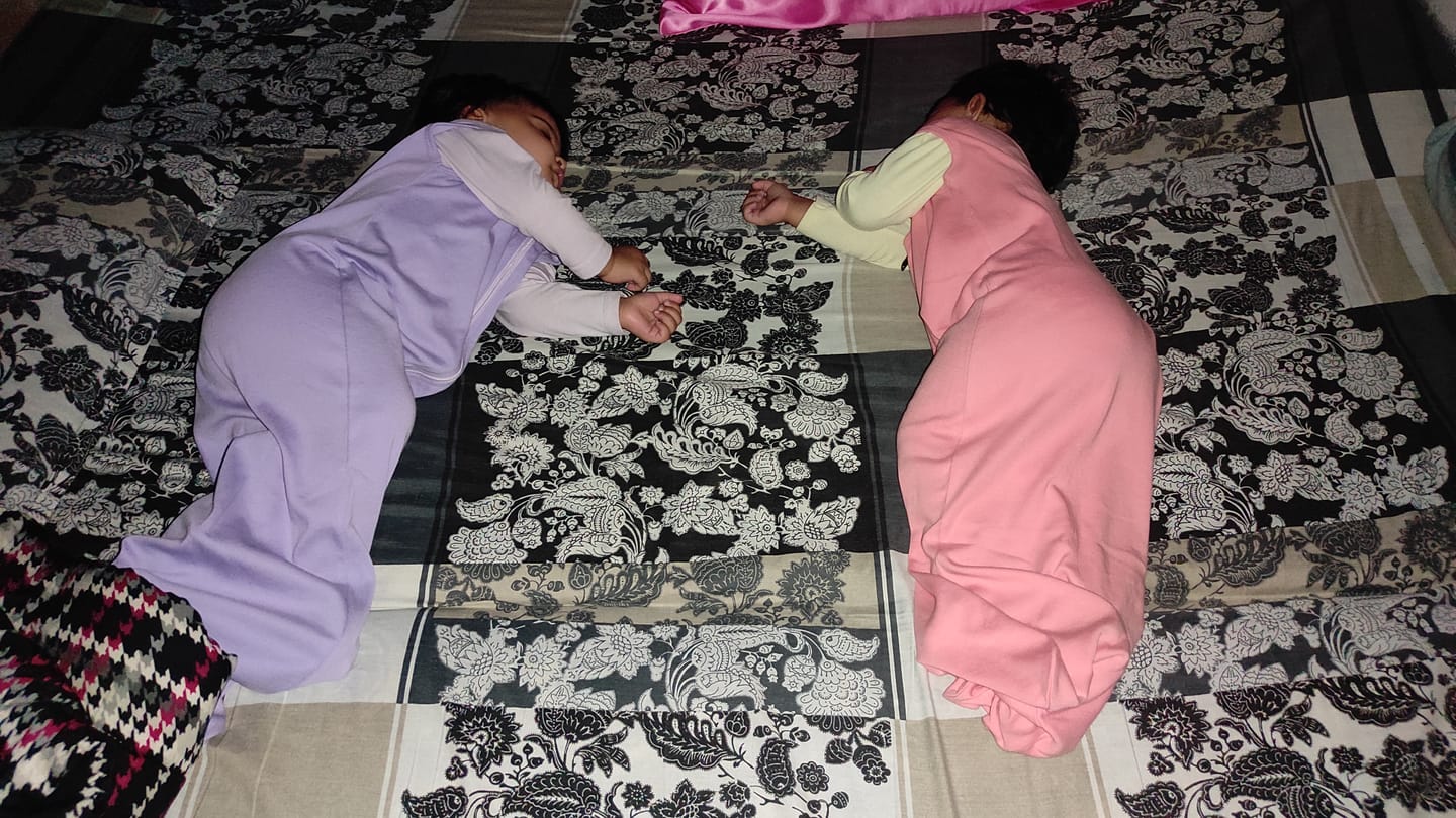 Customer photo review of Sleeping Sack pack of 2 (winter edition)