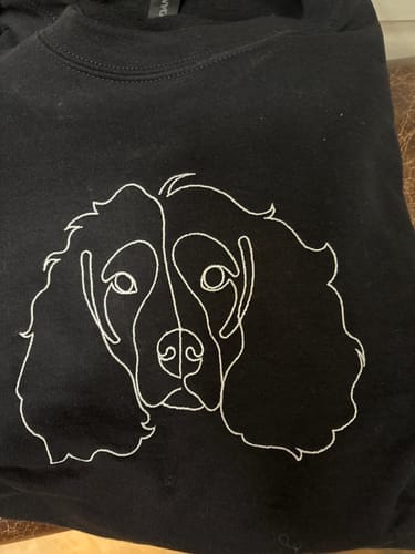 Customer photo review of Custom Embroidered Sweatshirt