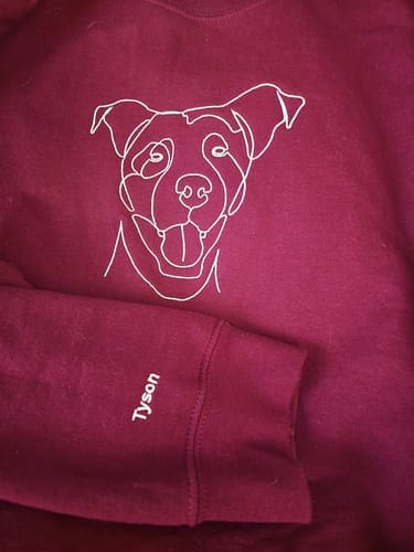 Customer photo review of Custom Embroidered Sweatshirt