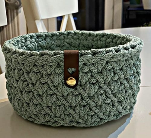 Customer photo review of Label Set mit Herz Ausschnitt - Häkelkorb Label - aus Kunstleder