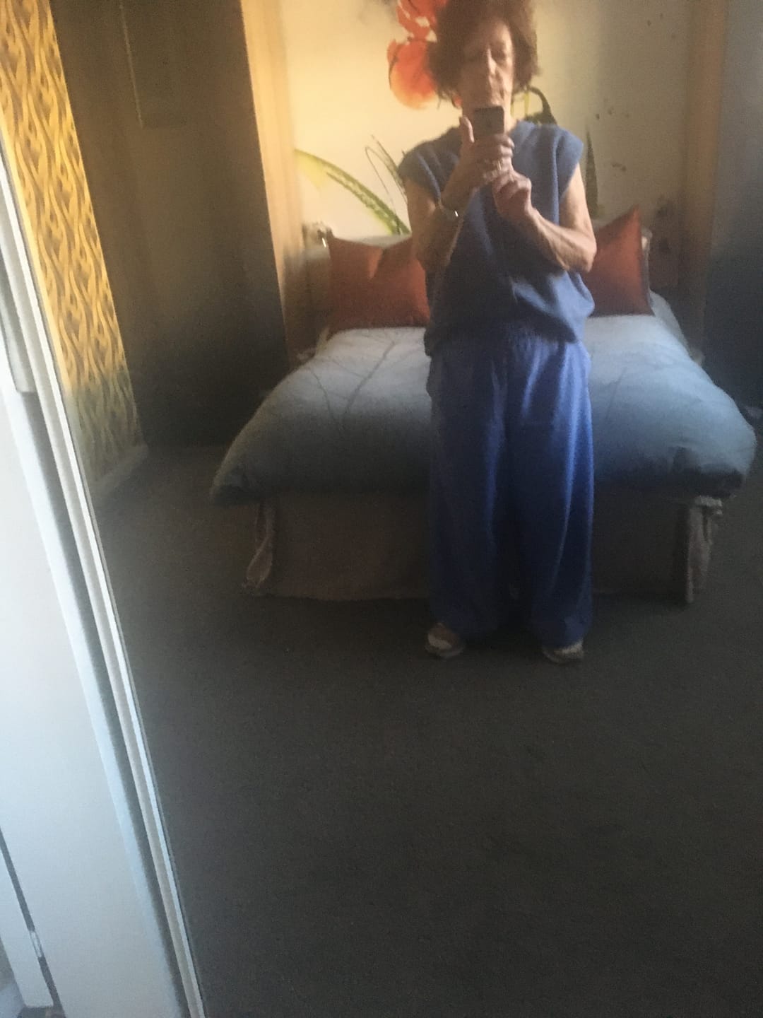 Customer photo review of Plain Blue Chambray Denim Fabric