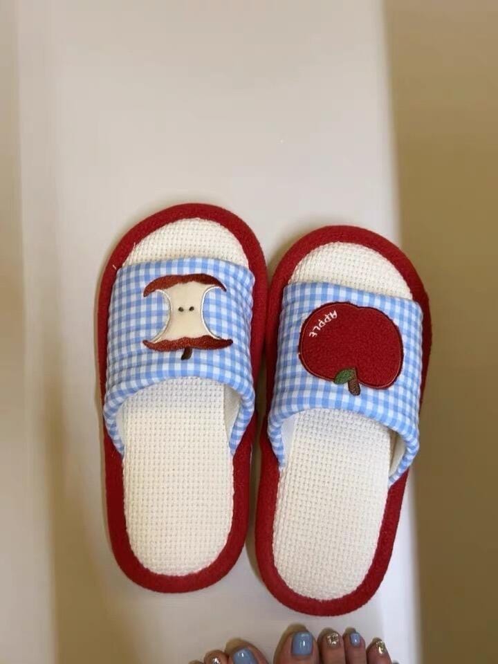Customer photo review of The Apple Bite Slippers