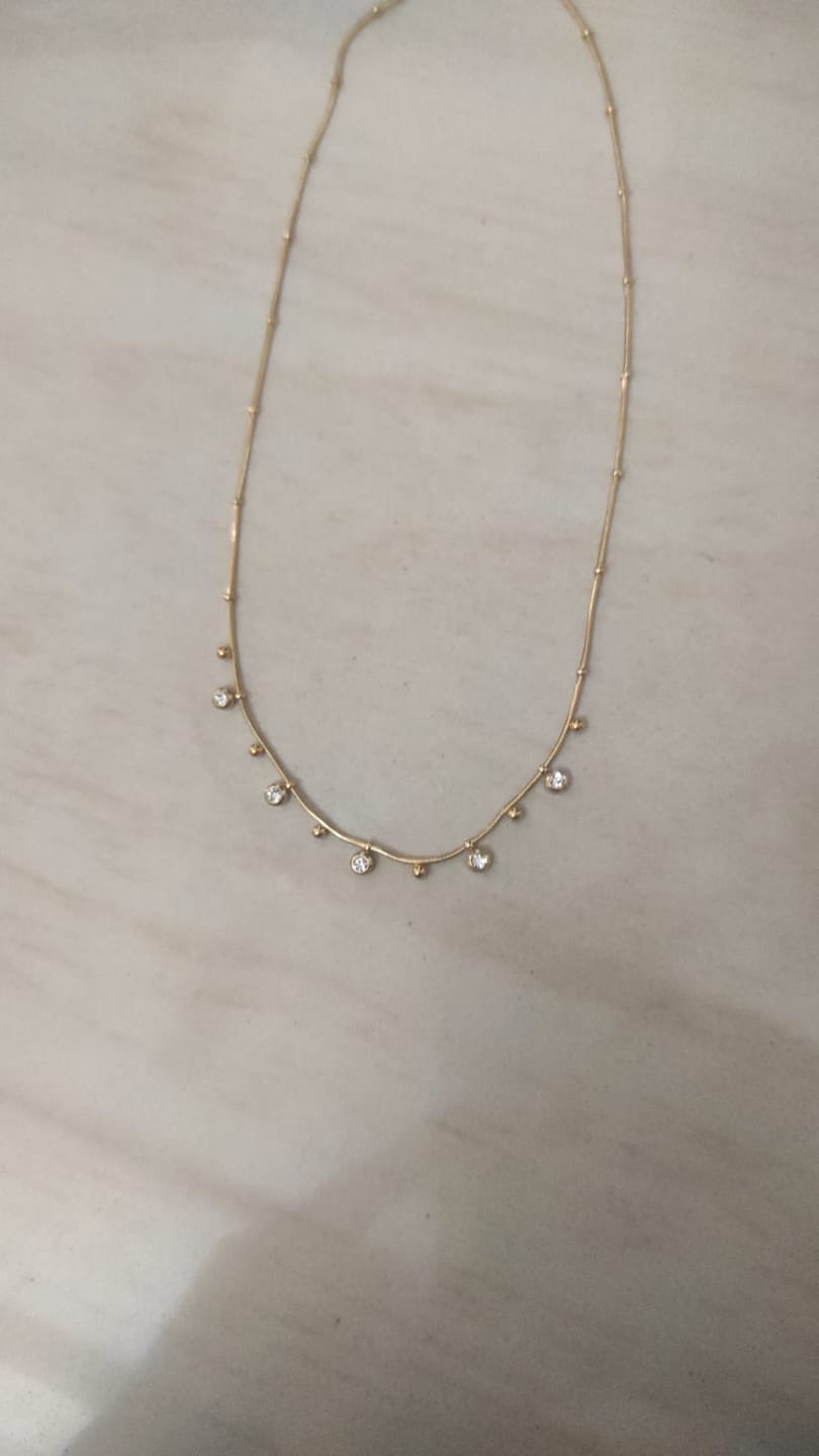 Customer photo review of Shimmering Diamond Chain Necklace